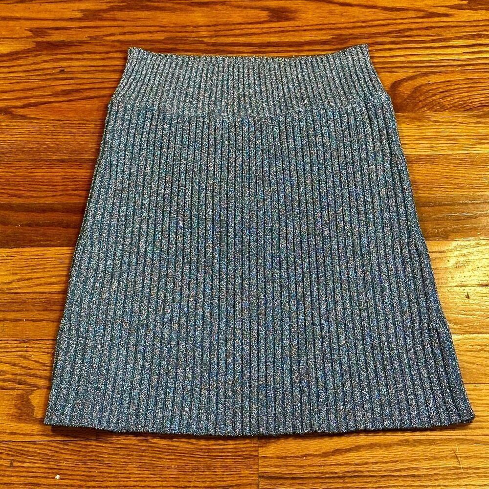 Alberta Ferretti | Black Ribbed Mini Skirt | Size US 6